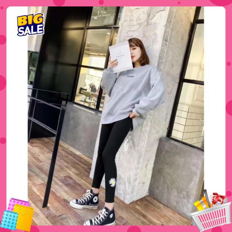 [Freesize 40-53kg] Quần Legging Nữ Len Tăm Tăm Hoa Cúc Mẫu Mới | BigBuy360 - bigbuy360.vn