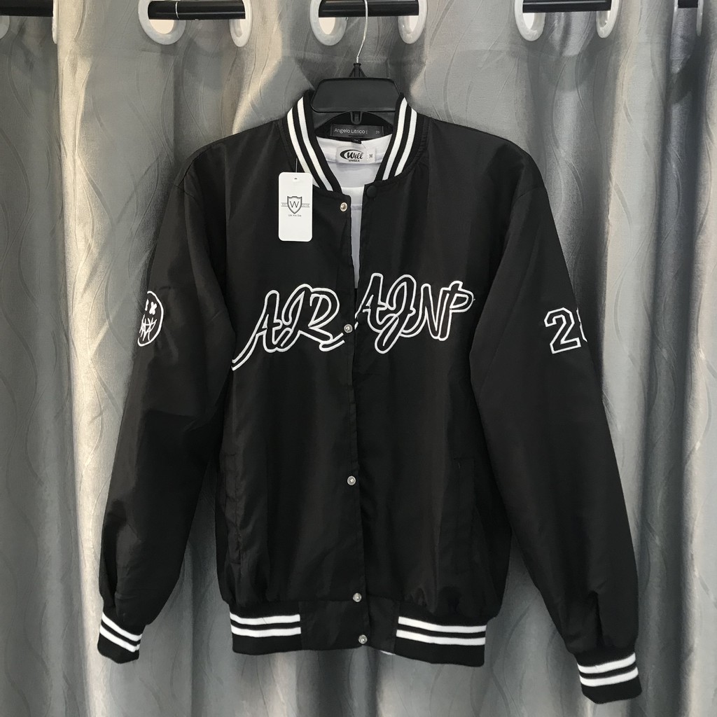 Áo khoác bomber ARA Will shop dù 2 lớp hình thêu chữ nổi