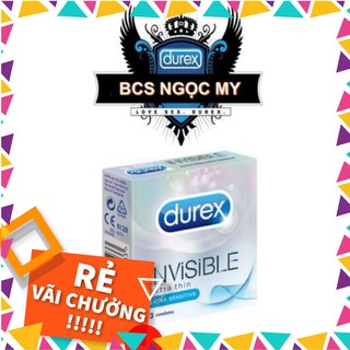 Bao cao su durex invisible siêu siêu mỏng hộp 3 cái