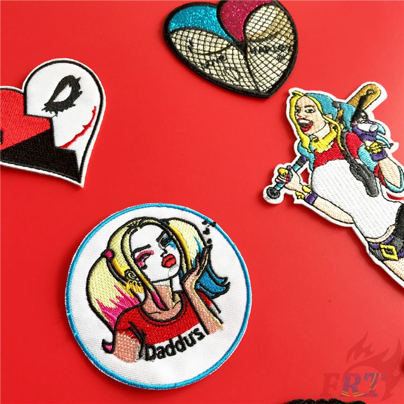 Miếng vá quần áo dạng ủi/ thêu hình nhân vật Harley Quinn cá tính tiện dụng