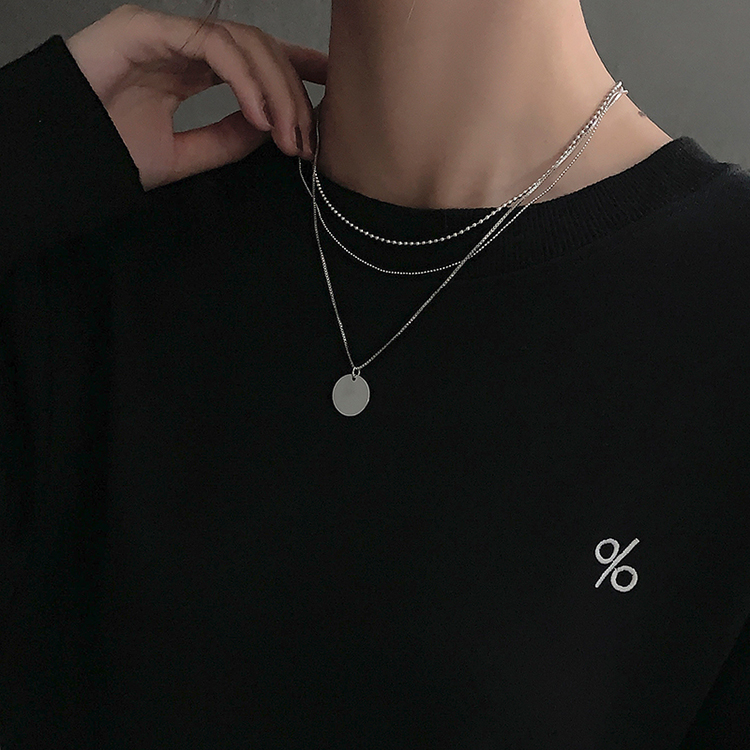 Dây Chuyền Nhiều Lớp Thiết Kế Cá Tính Phong Cách Hip-Hop