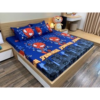 Sét ga gối cotton poly 3d siêu nhân nhện