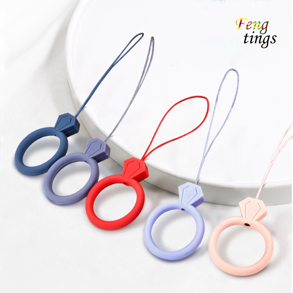 Set 2 Dây Đeo Điện Thoại Bằng Silicon Họa Tiết Hoạt Hình Dễ Thương