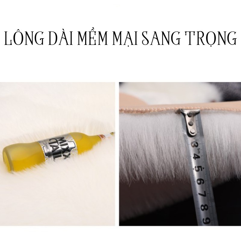 Thảm Lông Chụp Ảnh Thảm Lông Trải Bàn Trang Điểm Lông Mềm Mại Sang Trọng TITAN STORE