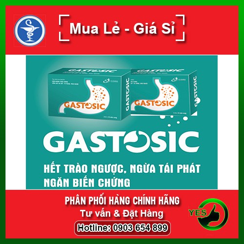 ❤[MUA 8 TẶNG 1 Tích Điểm] GASTOSIC - Giải Pháp Cho Người Bị Viêm Loét, Trào Ngược Dạ Dày Thực Quản (Hộp 20 viên)