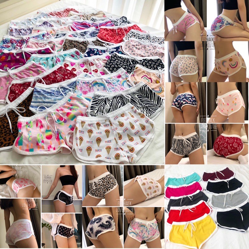 Quần BOOTY SHORT màu trơn ngắn ôm mông khoe dáng LOVEKIUTEE