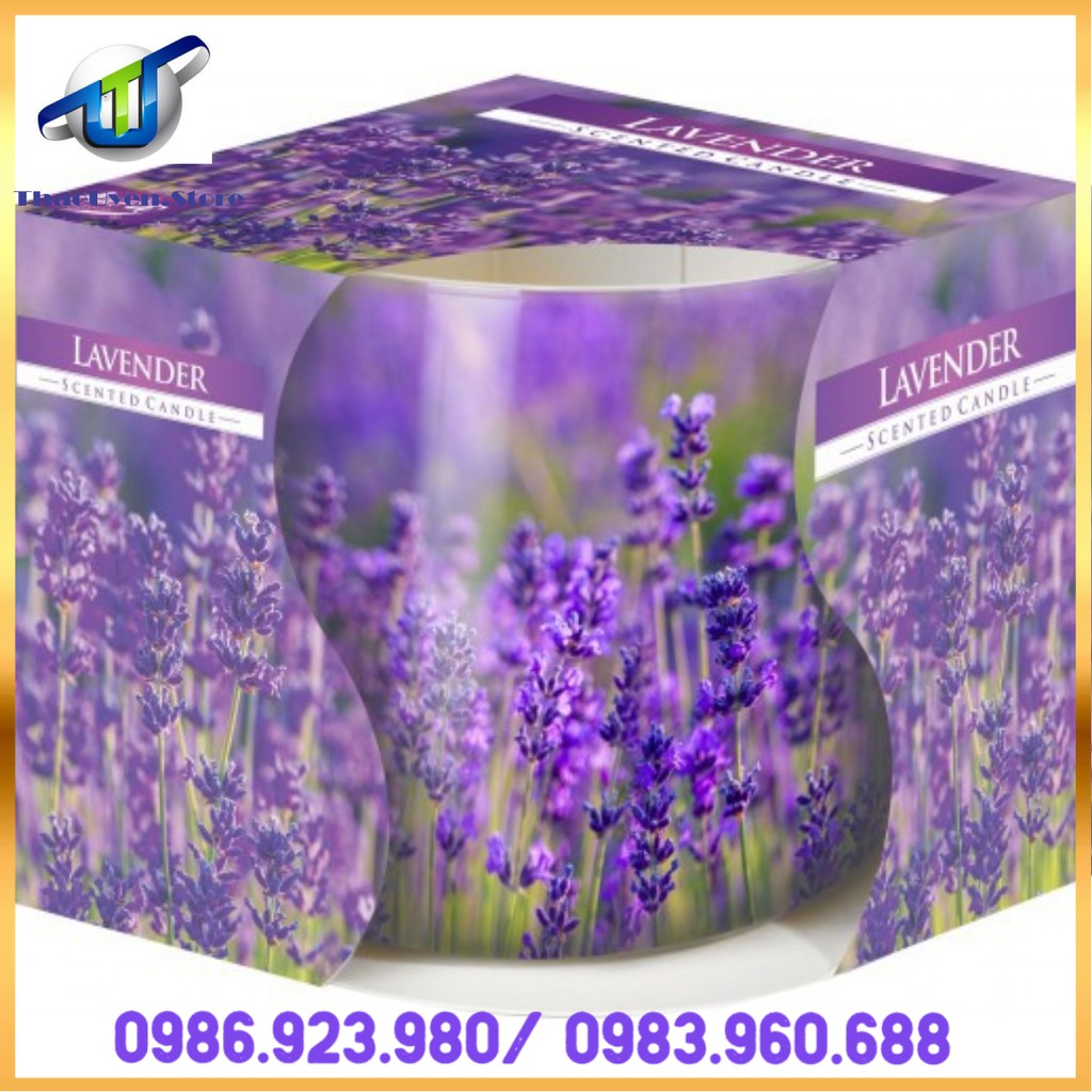 Ly nến thơm tinh dầu Bispol Lavender 100g QT024788 - cánh đồng oải hương phù hợp mọi lứa tuổi.