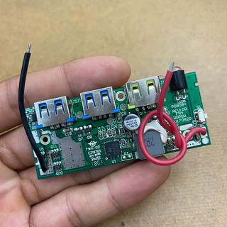 Mạch sạc dự phòng sạc nhanh QC 3.0 18w 3 cổng usb 1 typec 1lightning