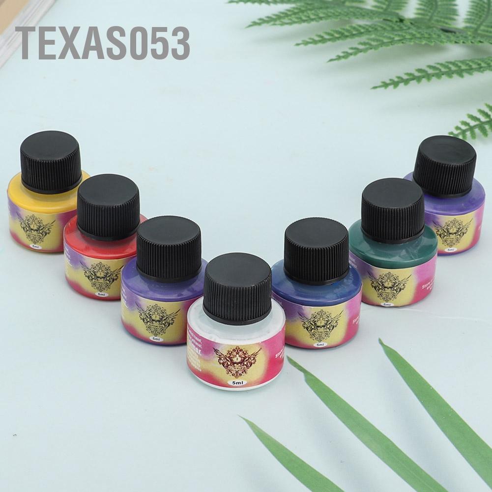 Hàng Sẵn Bộ 7 màu Mực Hình xăm lâu dài cho người mới bắt đầu【Texas053】