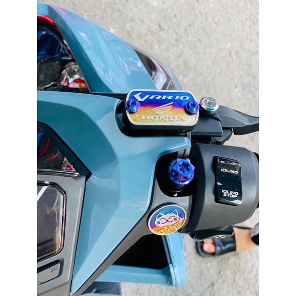 Tem titan mèo thần tài (có sẵn keo 3M) đường kính 2cm 3cm 4cm 6cm