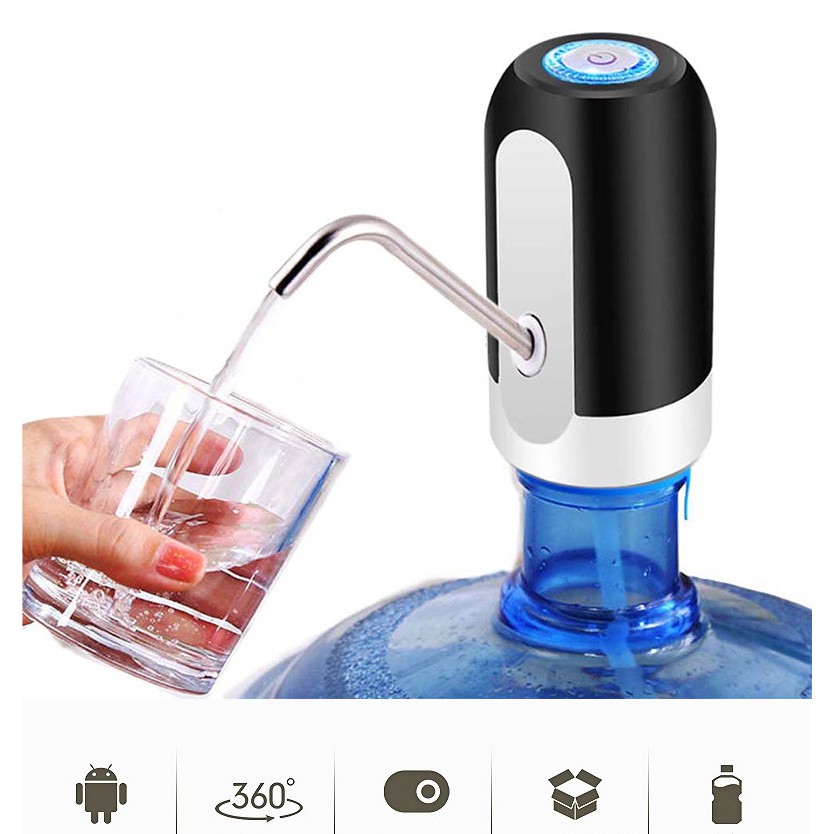 Máy hút nước tự động thông minh sạc điện, Cổng USB - Vòi hút nước,rượu từ bình phù hợp đi dã ngoại