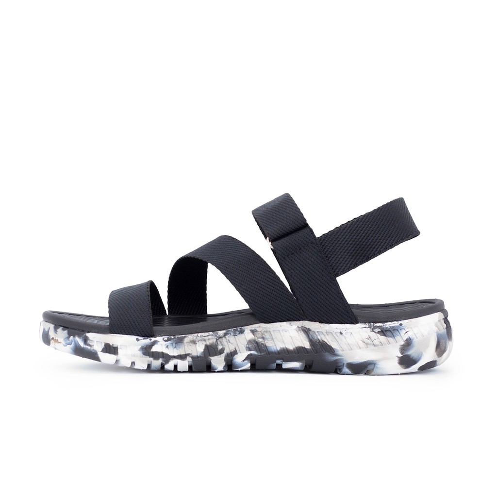 Giày Sandal Couple Nam Nữ Hiệu MOL - MS2B3 Đen camo