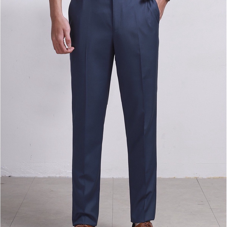 Quần tây nam công sở Aristino quần âu nam màu xanh tím than dáng regular fit chất polyester cao cấp chính hãng ATR00708