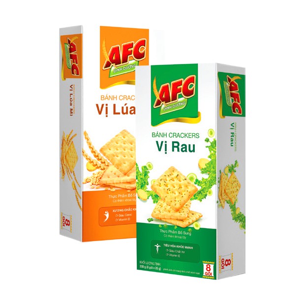 Bánh Qui Mặn AFC các vị 200g (8 gói*25g)