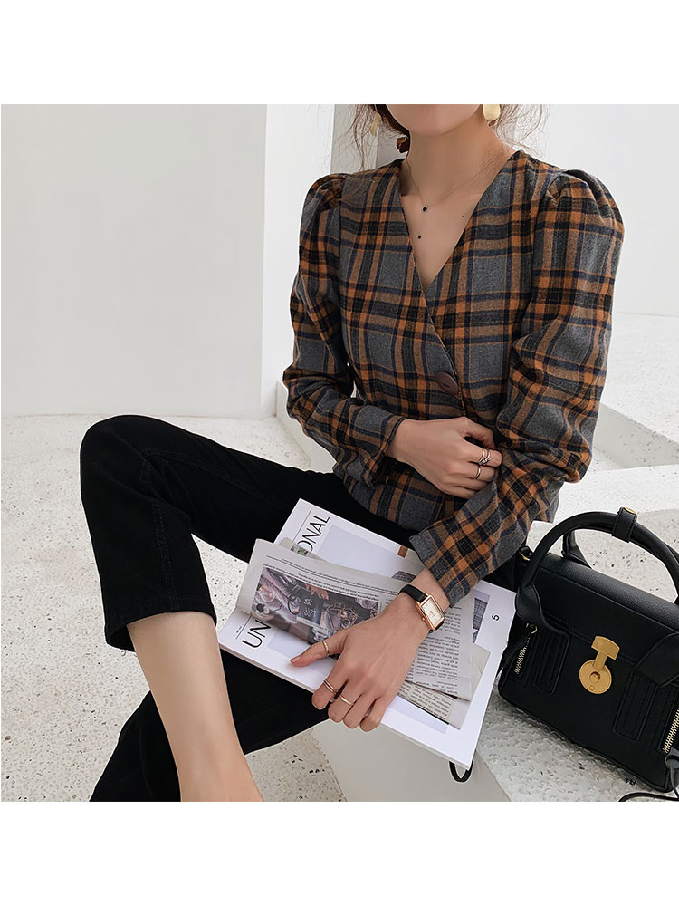 Áo Sơ Mi Tay Dài Kẻ Sọc Kiểu Retro Thời Trang Mùa Xuân Cho Nữ