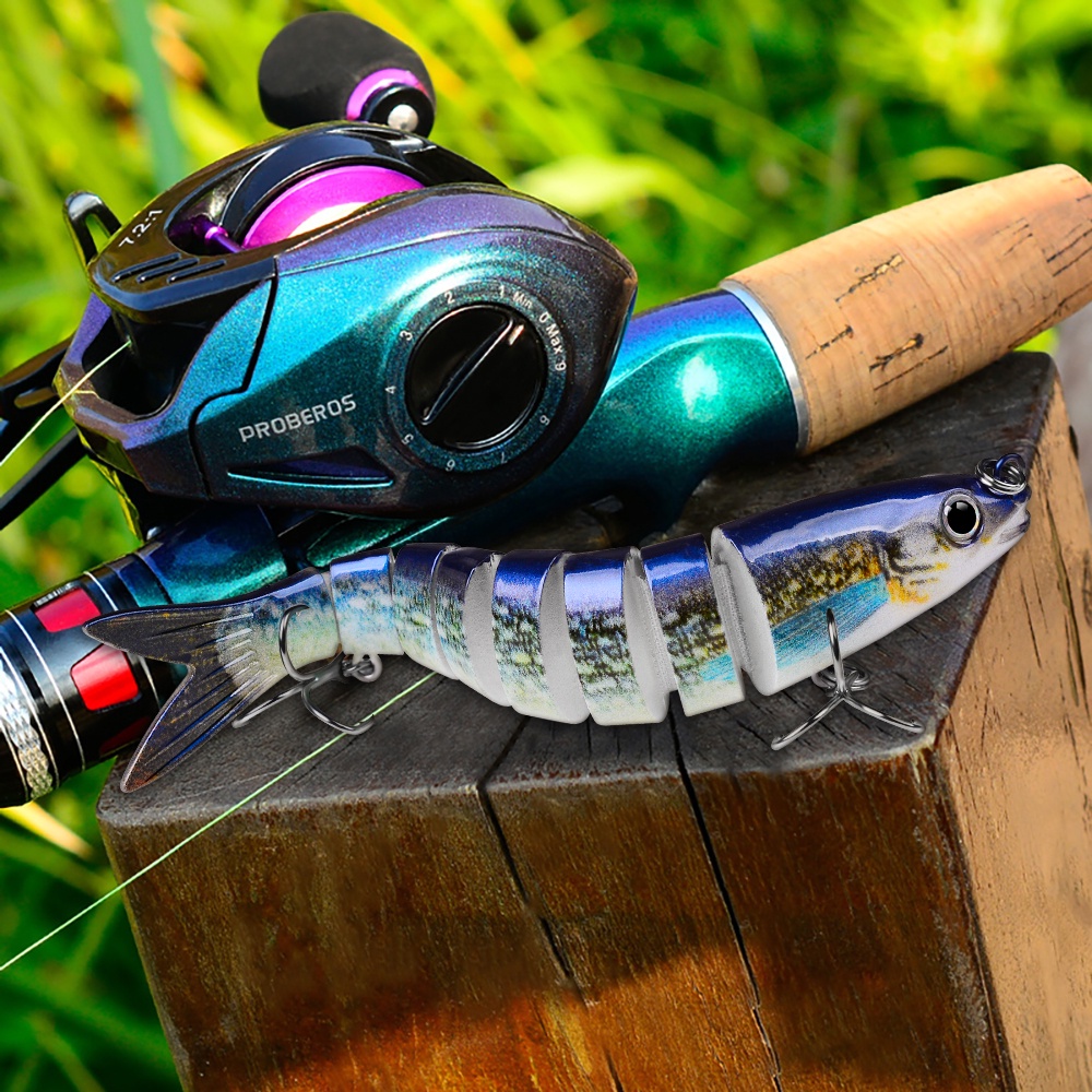 1 Mồi Câu Cá Nhân Tạo 8 Đoạn 13.5cm/19g 10cm/15.5g# Móc Câu Cá