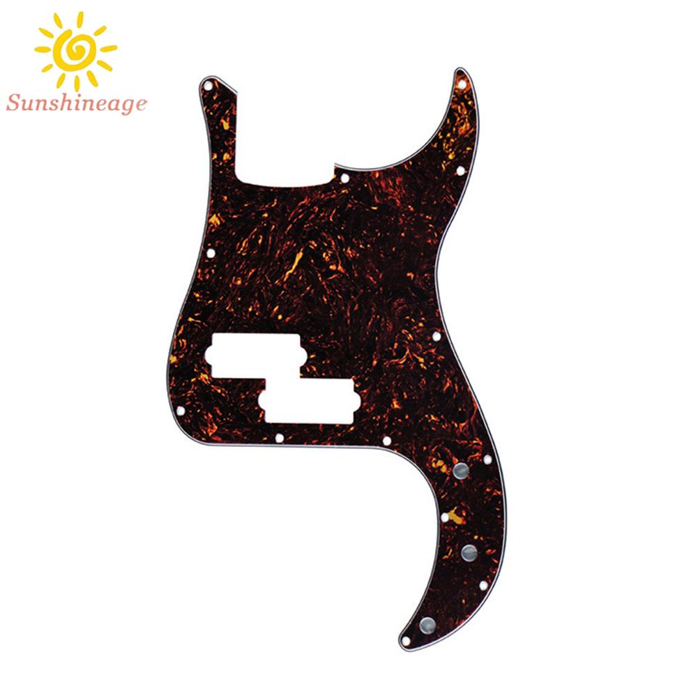 SUNAGE- ~Bass Pickguard Aged White Black Black Pearl Celluloid Dark Brown Tortoise【SUNAGE-HOT Fashion】
