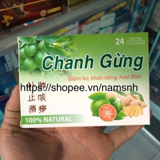 Viên Ngậm Chanh Gừng giảm ho khản tiếng hoá đờm