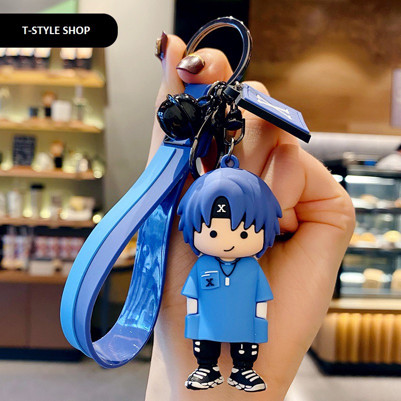 Móc khóa Cặp Couple xanh dương đáng yêu