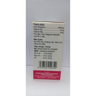 Viên uống Gluta B1+B6