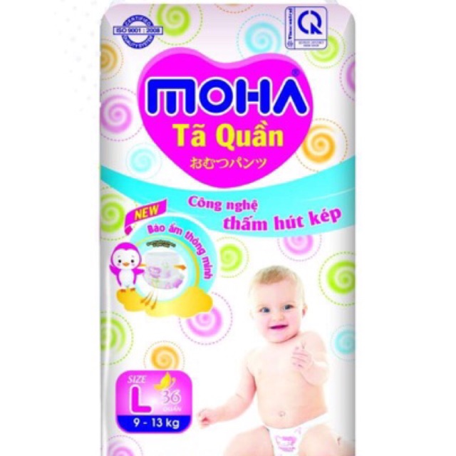 Bỉm quần Moha M40 L38 XL36