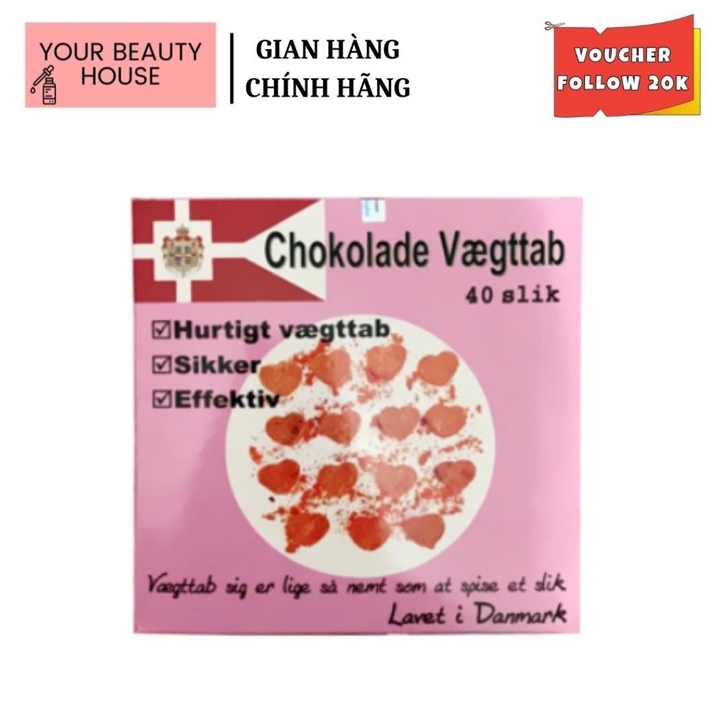 Kẹo socola giảm cân chính hãng đan mạch chokolade vaegttab _trắng, hồng - ảnh sản phẩm 2