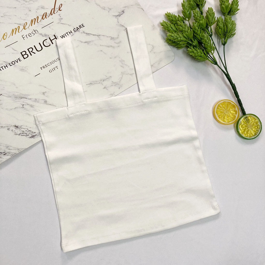 Áo 2 dây bảng to Freesize từ 40-45kg thun dày đẹp mịn - DÁNG CROPTOP - AO23