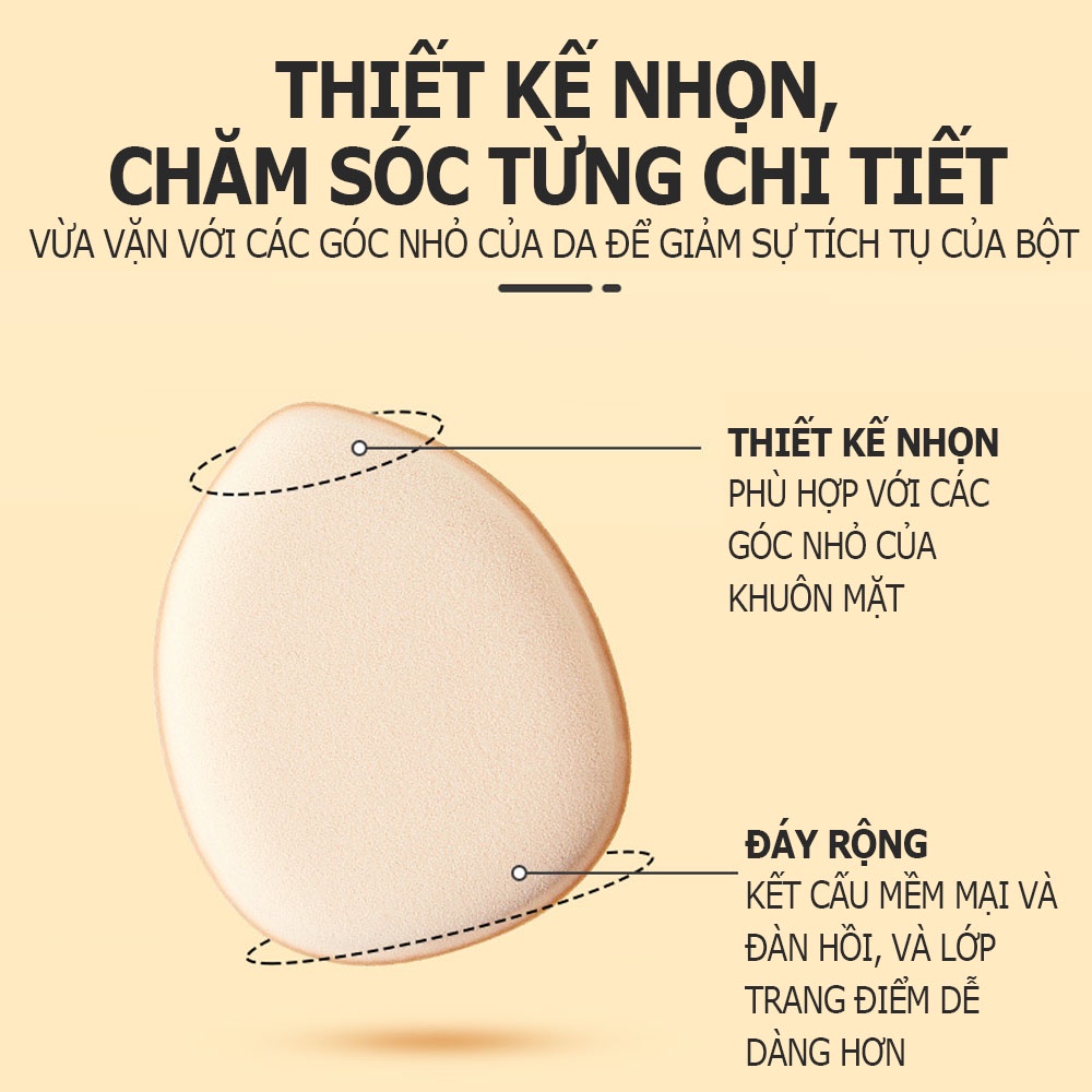 Miếng mút trang điểm BANXEER mini dùng ướt và khô 10g