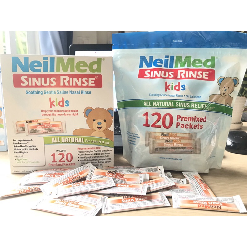 HỘP 120 GÓI MUỐI VÀNG RỬA MŨI NEILMED TRẺ EM CHÍNH HÃNG MỸ