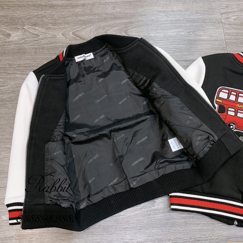 Áo bomber đen trắng