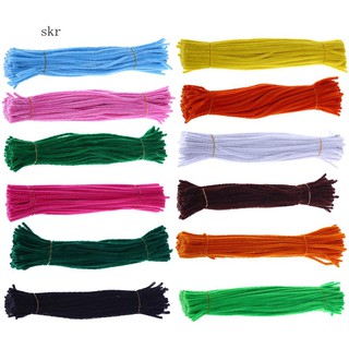 Set 100 dây phối lông xù để uốn nắn tạo hình thủ công thú vị dành cho trẻ em