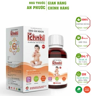 Siro Ăn Ngon Ích Nhi  ⚡ CAM KẾT CHẤT LƯỢNG ⚡ Giúp trẻ thèm ăn tự nhiên và ăn ngon miệng, ăn nhanh,chai 100ml