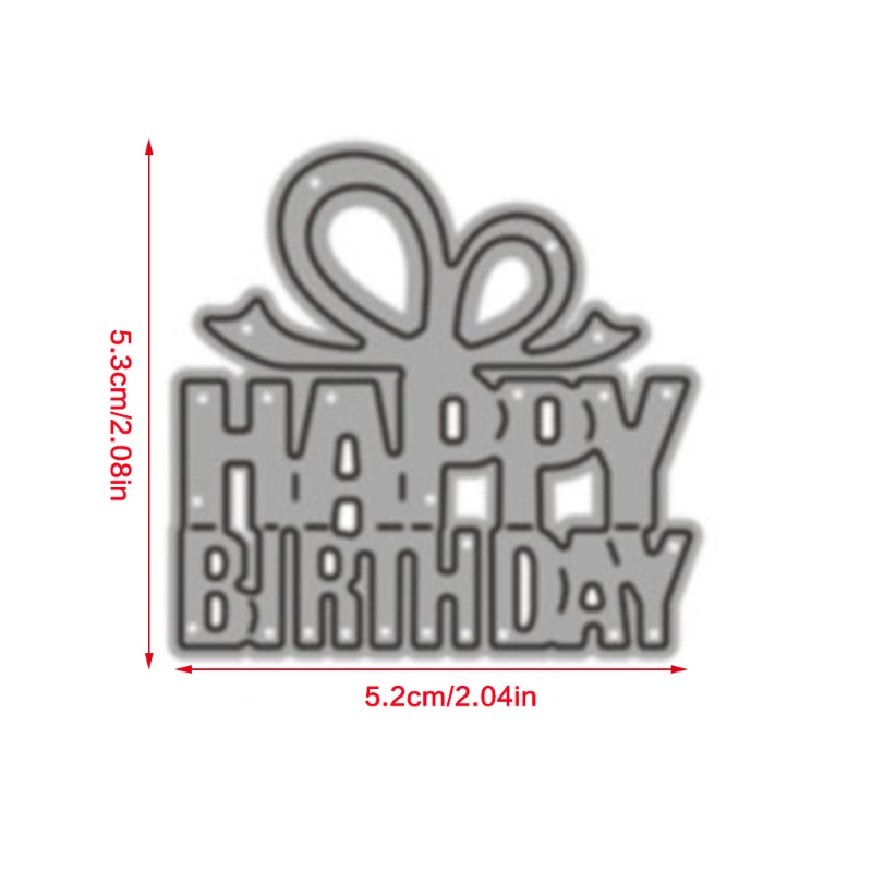 Khuôn Cắt Giấy Kim Loại Hình Chữ Happy Birthday