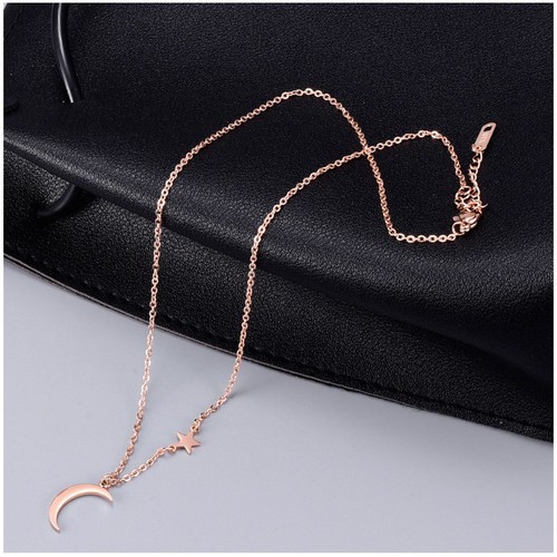 Dây Chuyền Trăng Sao Titan Ko Đen TT 3132