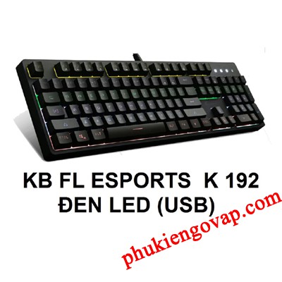 Bàn phím FL-Esports K192 giả cơ, đèn LED 7 màu