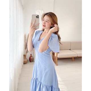 ĐẦM ĐUÔI CÁ CỔ V TAY BÈO