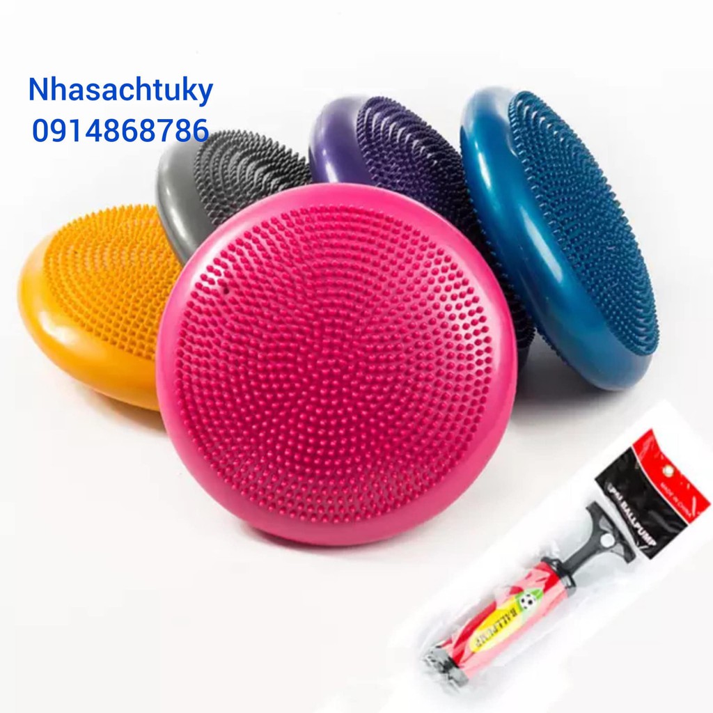 Bộ Bóng Massage Dẹt, đệm ngồi massage có gai dẹt giúp tuần hoàn máu, thư giãn cơ thể, đệm vào mông, lưng, hông, chân