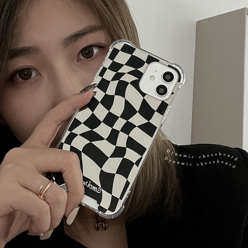 (SIÊU RẺ) Ốp lưng iphone tráng gương caro méo chống sốc 6/6plus/6s/6splus/7/7plus/8/8plus/x/xr/xs/11/12/13/pro/max/plus