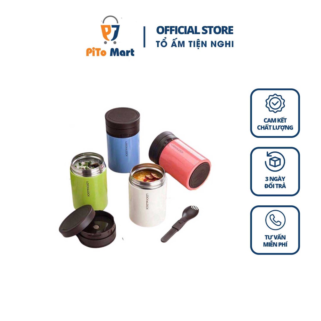 Bình Ủ Cháo Giữ Nhiệt Wave Food Jar Lock&Lock LHC8024 Dung Tích 500ml Chính Hãng