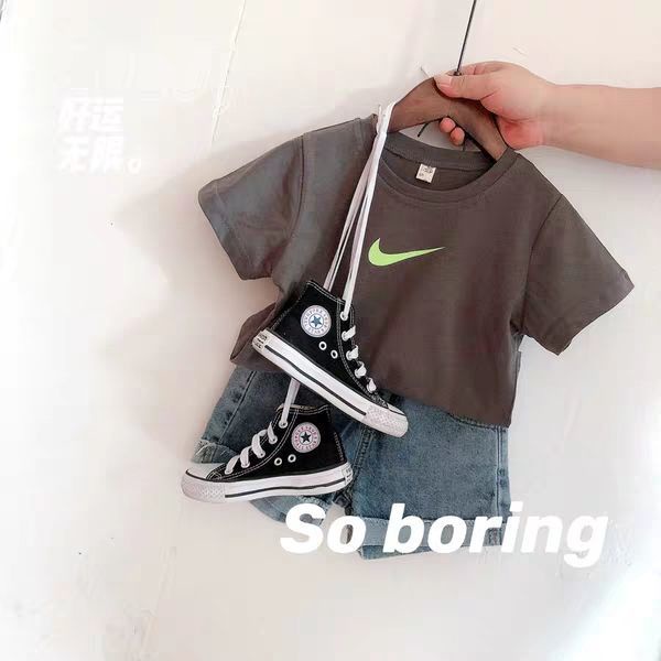 Ins❦ Áo Thun Cotton Mỏng Ngắn Tay Thiết Kế Đơn Giản Thời Trang Mùa Hè Hàn Quốc Mới Cho Trẻ Em