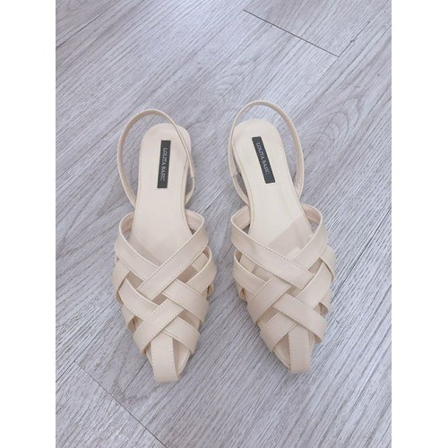 GIÀY SANDAL BỆT MŨI NHỌN DA QUAI ĐAN, giaydepxinh.dangmi