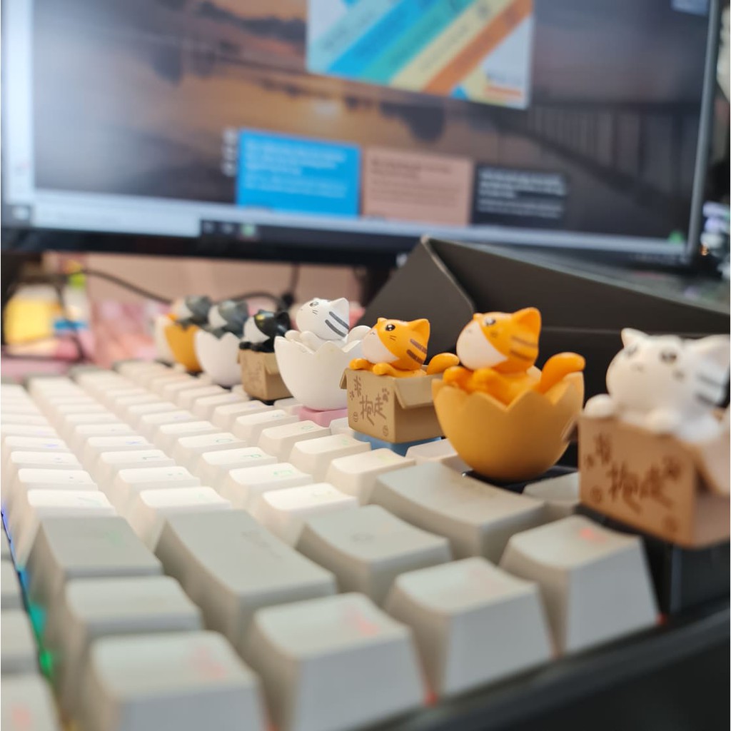 NÚT KEYCAP LẺ MÈO DỄ THƯƠNG TRANG TRÍ BÀN PHÍM CƠ