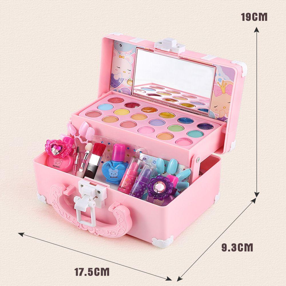 RAINBOW Bộ Dụng Cụ Trang Điểm Gồm Phấn Mắt + Son Môi + Cọ Trang Điểm Tiện Dụng