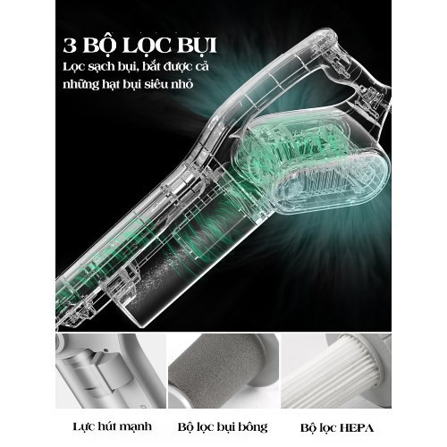 [PGshop][Máy hút bụi Deerma DX700 , Máy Hút Bụi Gia làm reo Suất 600W ( Đen, Trắng) | BigBuy360 - bigbuy360.vn