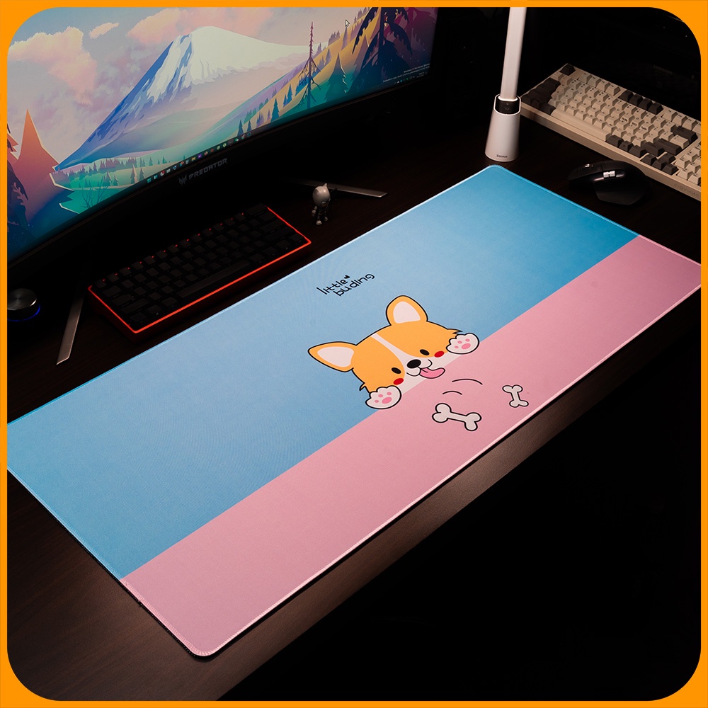 Mouse Pad, Miếng Lót Chuột Cỡ Lớn, Bàn Di Chuột Cute Dễ Thương 900x400/800x300 độ dày 3 mm