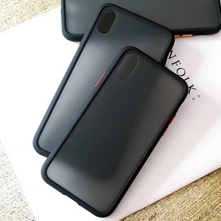 [ video ảnh thật ĐEN có IPHONE 11 PRO, XR] ỐP LƯNG NHÁM VIỀN CAOSU CHỐNG SOCK, CHỐNG BÁM VÂN TAY CHO IPHONE