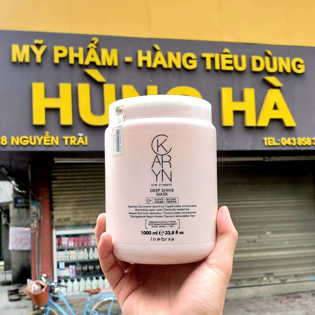 Kem hấp tóc, kem ủ tóc phục hồi độ sáng, bóng tóc Inebrya 1000ml