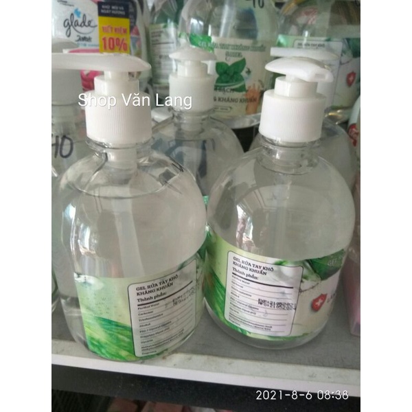 Gel rửa tay khô - Nước rửa tay làm sạch kháng khuẩn satel chai 500ml