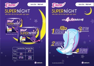 Combo 10 gói Băng vệ sinh Diana super night 35cm