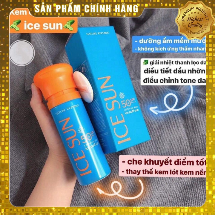 Kem Chống Nắng ICE Sun Hàn Quốc Màu Xanh 2020